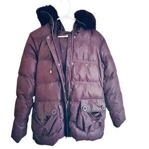 FLASH GEO purple winter puffer jacket size small ✨bundle for $7✨